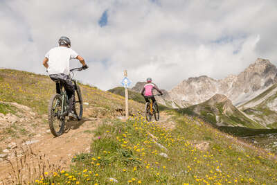 Elektro-Mountainbiking im Bikepark von Tignes